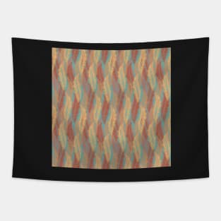 Feathers Pattern in Soft Coral Tapestry