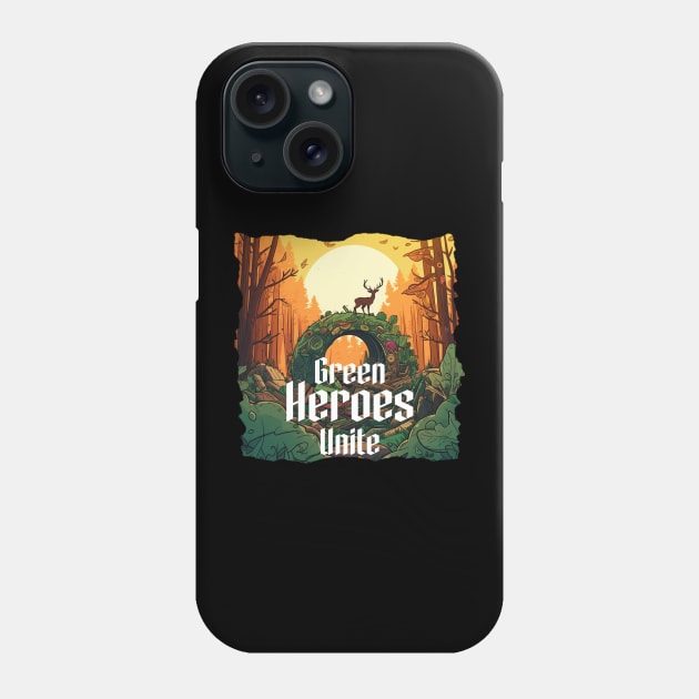 Green Heroes Unite Phone Case by Pixy Official