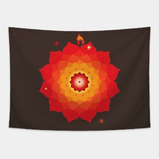 Fire Mandala Tapestry