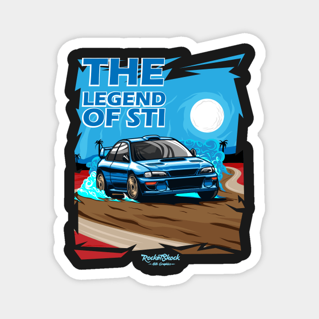 WRX sti legend illustration Magnet by ASAKDESIGNS