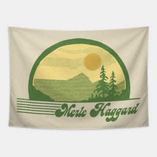 Merle Haggard / Retro Style Country Fan Design Tapestry