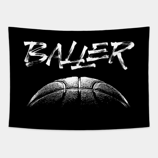 Baller (basketball) Tapestry by eBrushDesign