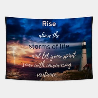 Rise Above the Storms of Life Tapestry