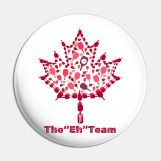 Canadian Pickleballer  -   The "Eh" team, Maple Leaf Pin