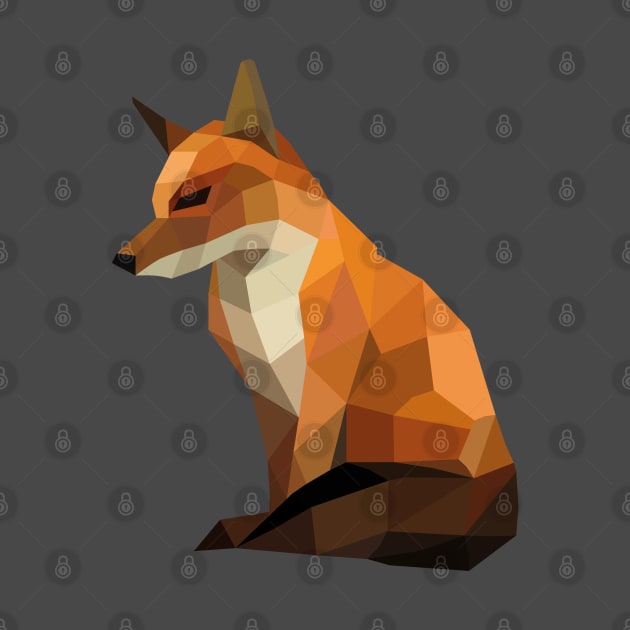 Geometric Orange Fox by shaldesign