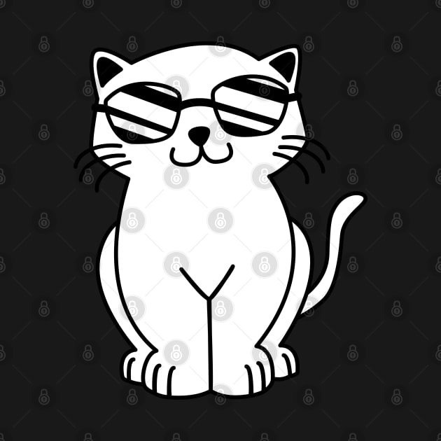 Cat Wearing Sunglasses - funny cat design by Ebhar