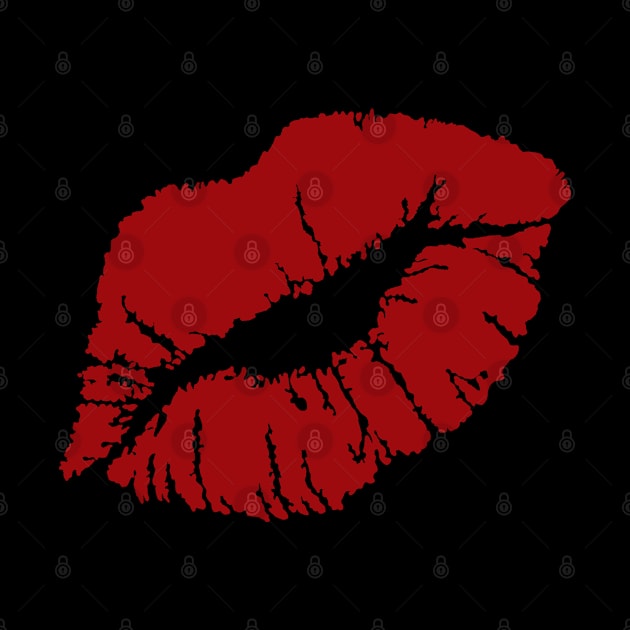 KISSING LIPS-DARK RED by SELcustoms