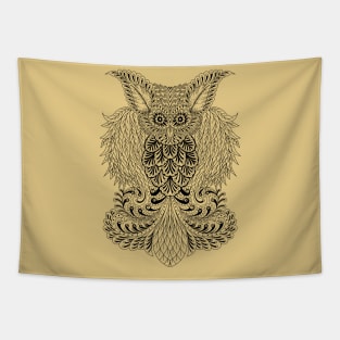 Strigiformes Animal Black Tapestry