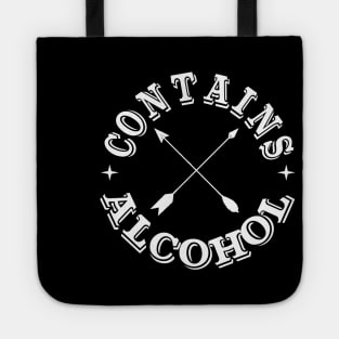 funny drinking logo contains alcohol Tote