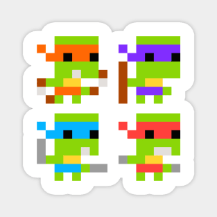 Teenage pixel ninja Turtles Magnet