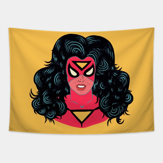 Classic Spider Woman Tapestry by soundhorn