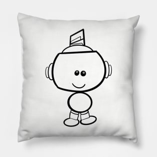 Woot Woot Robot Sketch Pillow