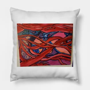 Heart Valve Tentacles Pillow