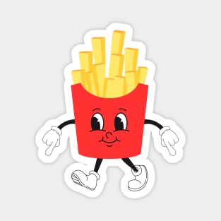 Retro French Fries Smile Face Magnet