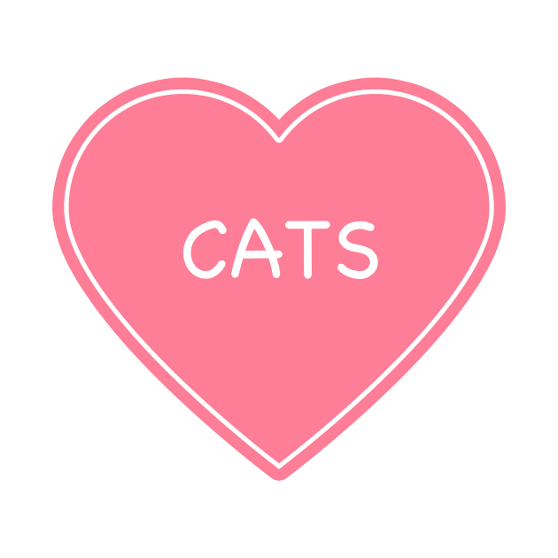 Cat Love Pink Heart Pattern by Sizzlinks