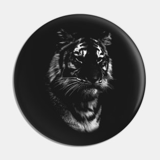 tiger, black shirt Pin