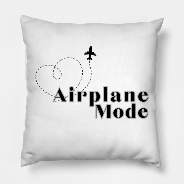 Airplane Mode Pillow by TheCorporateGoth