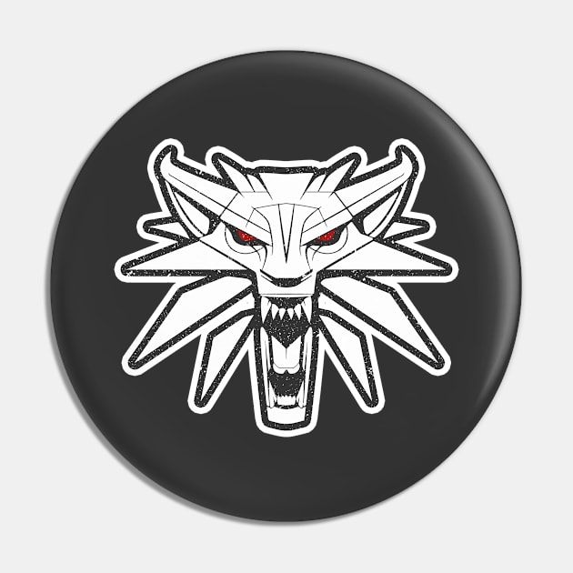 White Wolf - Gwynbleidd (Textured) Pin by Civron