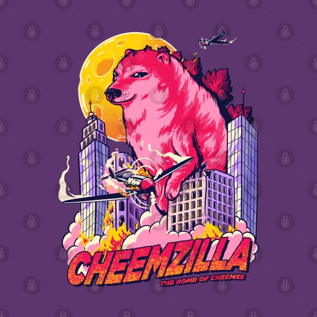 Cheemzilla - The Gomd of Cheemse by anycolordesigns