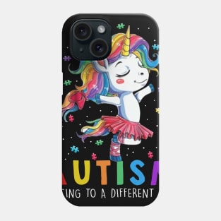 Unicorn autism mom dancing to a different beat Phone Case