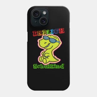 Schulstart Dino Endlich Schulkind 1. Klasse T shirt Phone Case