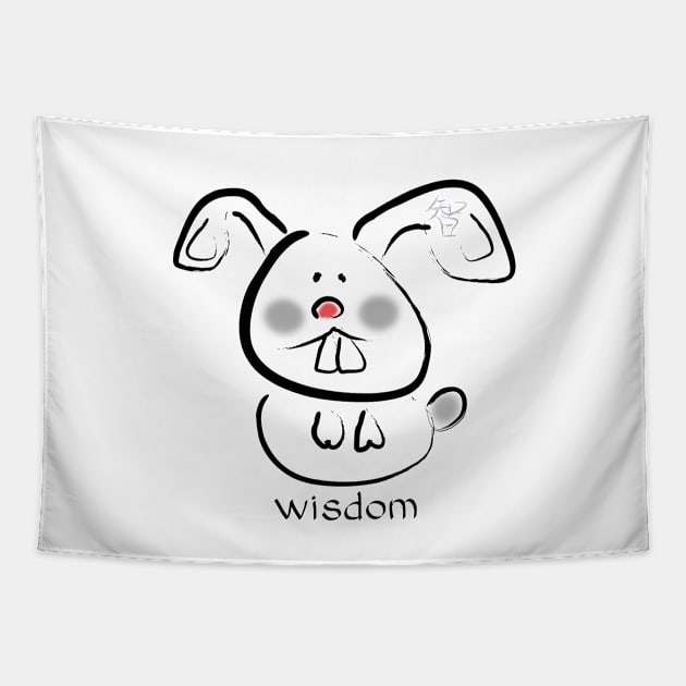 Wisdom Rabbit Tapestry by Jumping Soul