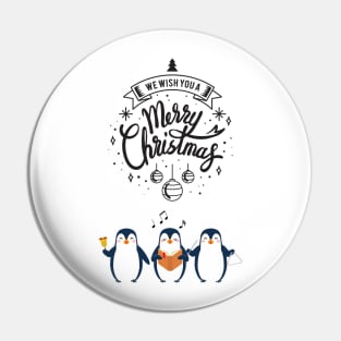 Christmas Penguins Caroling Pin