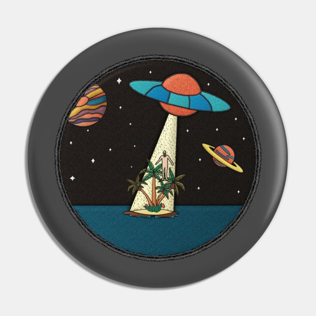 Saved By Aliens Midlife Merit Badge Pin by jephwho