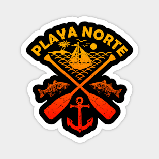 Playa Norte Beach, Mexico, Boat Paddle Magnet