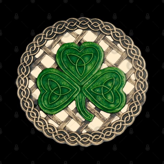 Beige Celtic Shamrock Shirt by sudiptochy29