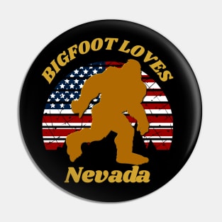 Bigfoot loves America and Nevada too Pin