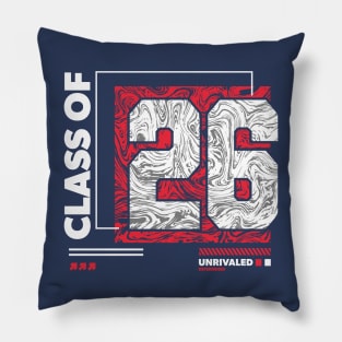 Class of 2026 Urban Streetwear // Graduation Class of '26 Red Pillow