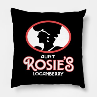 Aunt Rosie's Loganberry Vintage Logo Pillow