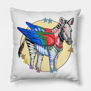 Zebra Pegasus Pillow