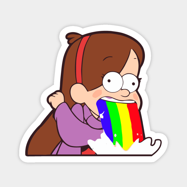 Mabel puking rainbows Magnet by Anna Senpai