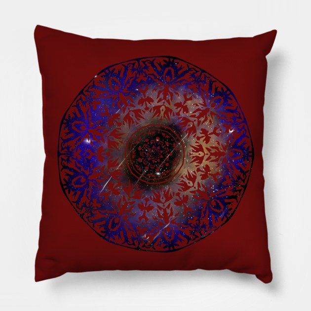 Galaxy Mandala Pillow by Danispolez_illustrations