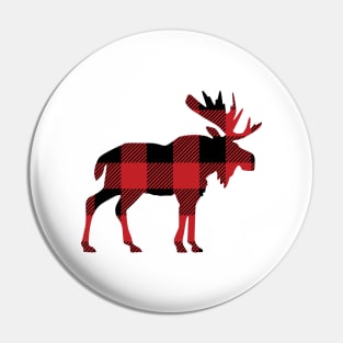 Moose Red Flannel Pin