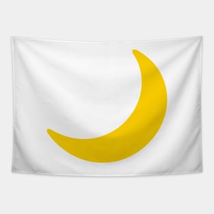 Yellow Moon Crescent Emoticon Tapestry
