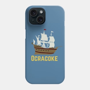 Ocracoke Island Pirate Ship Flag Phone Case