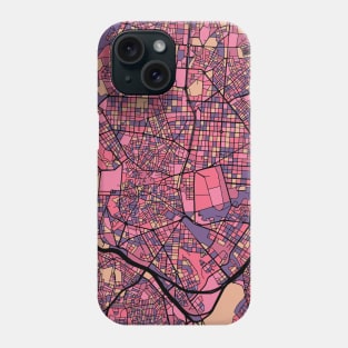 Madrid Map Pattern in Purple & Pink Phone Case