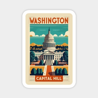 A Vintage Travel Art of Washington DC - US Magnet