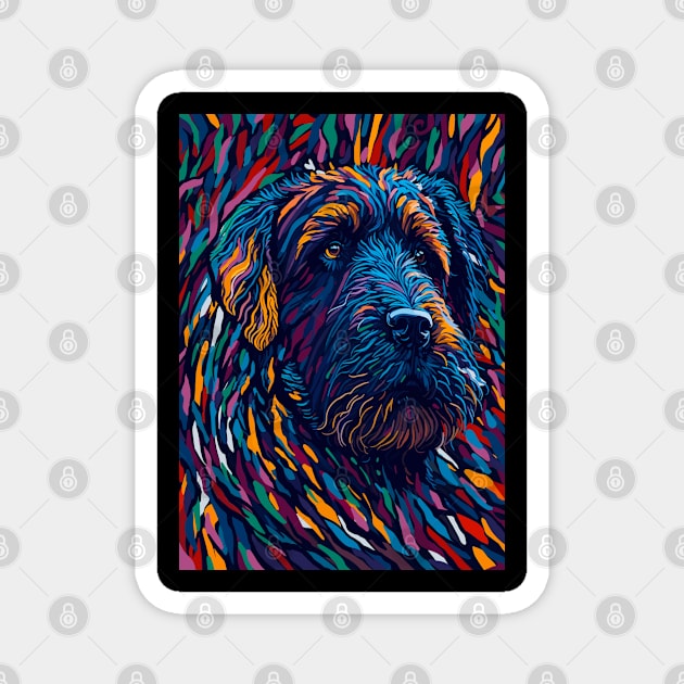 Airedale Terrier pop art Magnet by BAJAJU