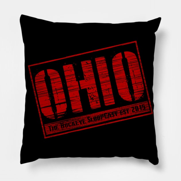 Distressed Ohio Pillow by SloopCast