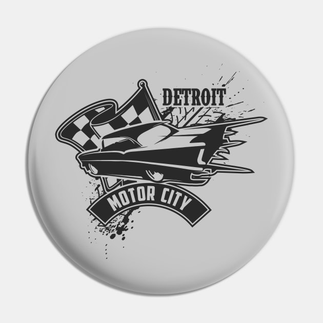 Detroit Motor City Pin by rojakdesigns