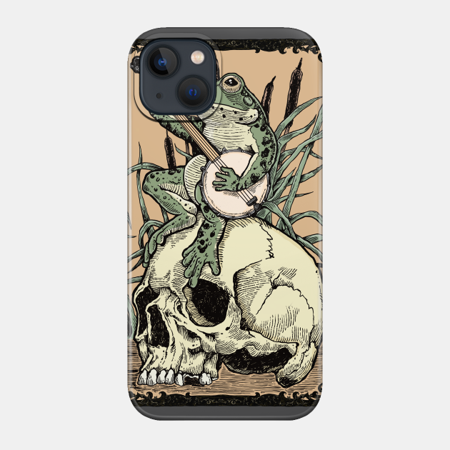 Victorian Frog with Banjo - Banjo - Phone Case