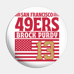 San Francisco 49ERS Purdyyy 13 American Flag Football Pin