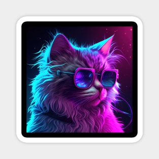 Neon Cat Magnet