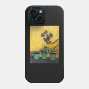 Yellow Wall, Greek Flowers Phone Case