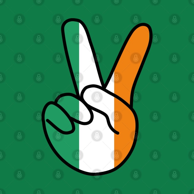 Ireland Flag V Sign by DiegoCarvalho