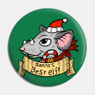 Christmas rat, santa's best elf. Pin